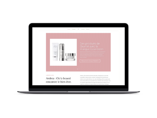 site internet autour-de-toi.ch pour un salon d'esthétique